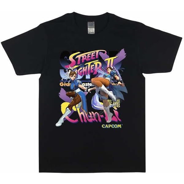 STREET FIGHTER Ⅱ ストリートファイター2 全キャラ集合Tシャツ Amazon | ストリートファイターII ラインアート (B) Tシャツ | T